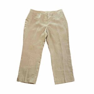 Brooks Brothers Irish Linen Womens Crop Pants Size 14 Lined Inseam 26” NEW W TAG
